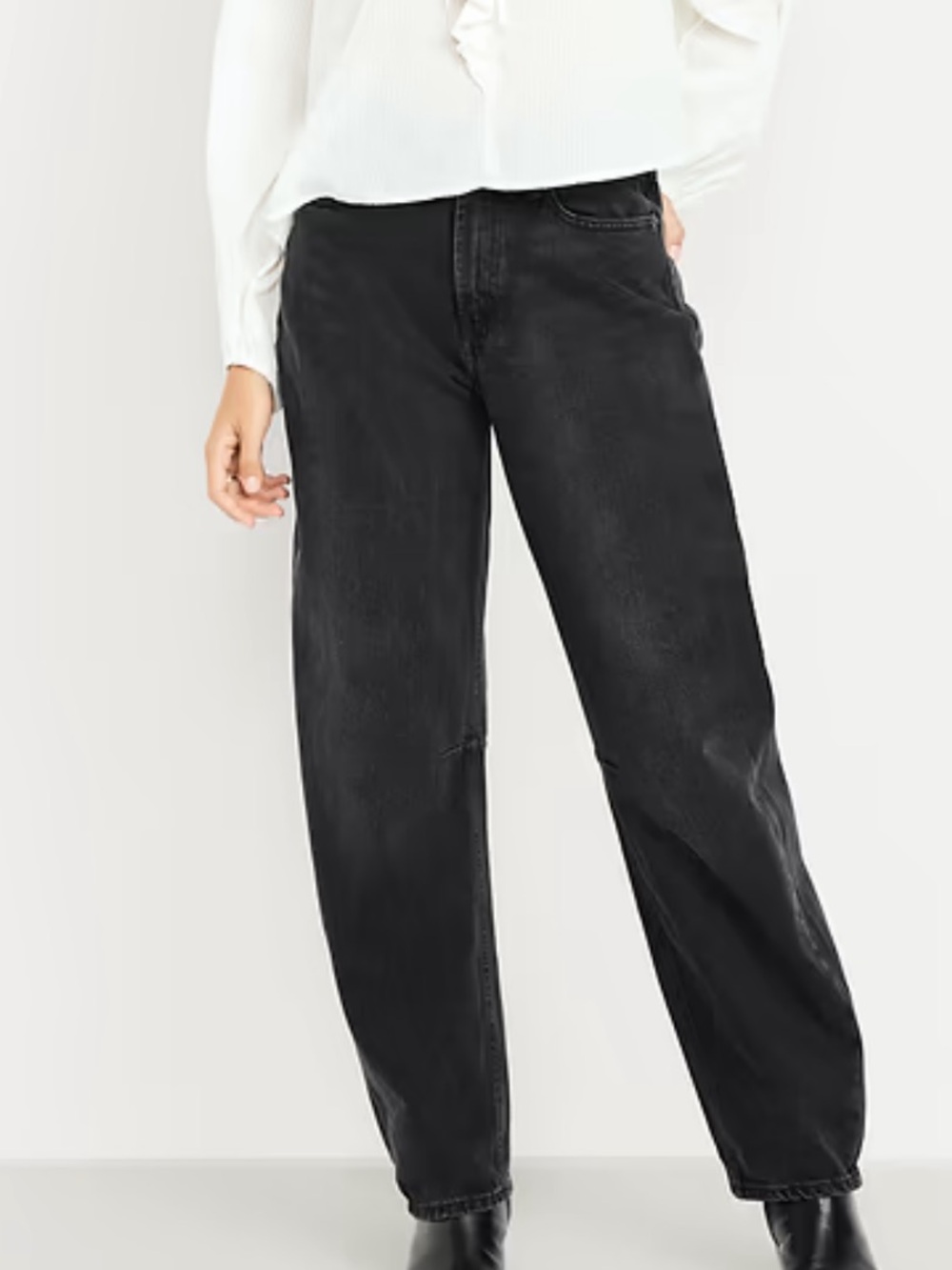 Old Navy High Rise Barrel Leg Jeans Size 12Tall